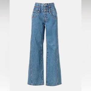 Pistola Caleb High Rise Relaxed Stacked Waist Denim, Size 26 Color Era, EUC